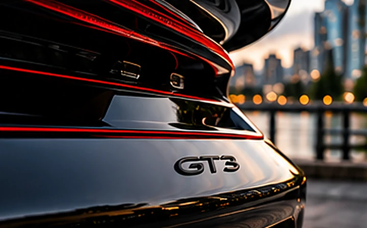 Modern sports car rear detail